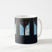 Mug bannière de loup de vape d'amis d'étoile (Devant droit)