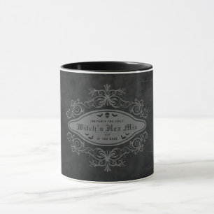 Mug Bannière décorative foncée Chauve-souris crâne Hal