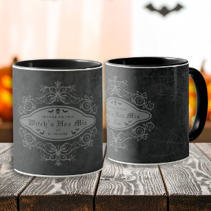 Mug Bannière décorative foncée Chauve-souris crâne Hal