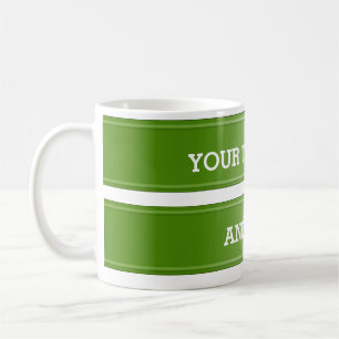 Mug BANNière dégradé vert olive + votre texte