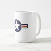 Mug Bannière d'insigne d'avion de l'USAF de la Seconde (Devant droit)