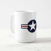Mug Bannière d'insigne d'avion de l'USAF de la Seconde (Devant gauche)