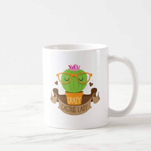 Mug bannière folle de dame de cactus (Droite)