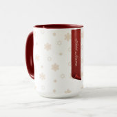 Mug Bannière personnalisée Teddy Cookie de Noël Blanc (Devant gauche)