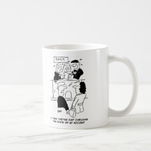 Mug Banque. Vérification de l'état d'un compte bancair