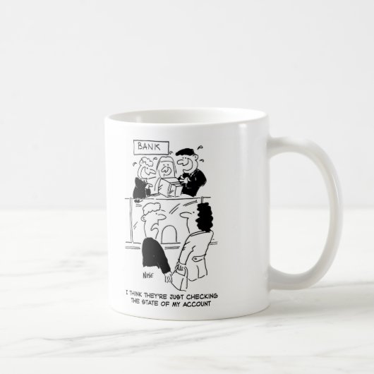 Mug Banque. Vérification de l'état d'un compte bancair (Droite)
