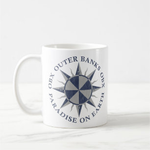 Mug Banques extérieures OBX Compass Marine Blue Silver