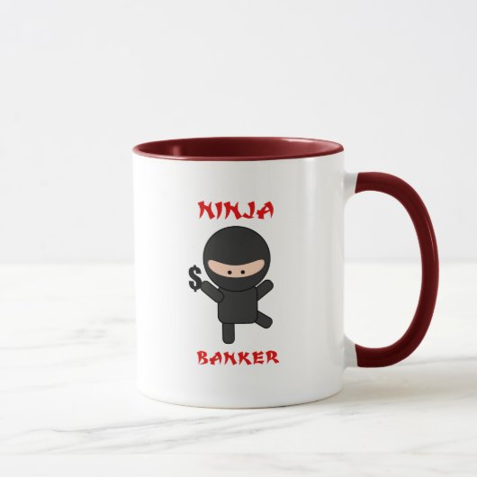 Mug banquier de ninja avec le dollar (Droite)