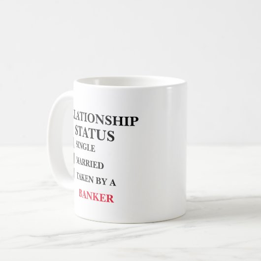 Mug Banquier de statut de relation (Devant gauche)