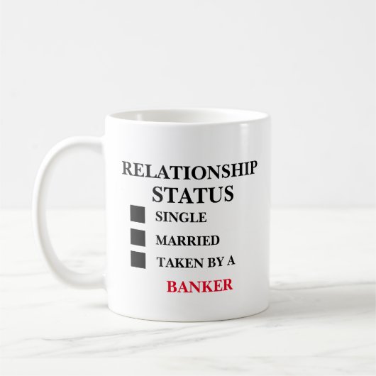 Mug Banquier de statut de relation (Gauche)
