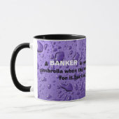 Mug BANQUIER - graphique pourpre drôle de goutte de (Gauche)