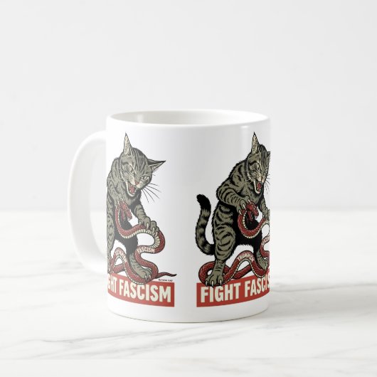 Mug Banzai Kat Fight Fascism (Devant gauche)