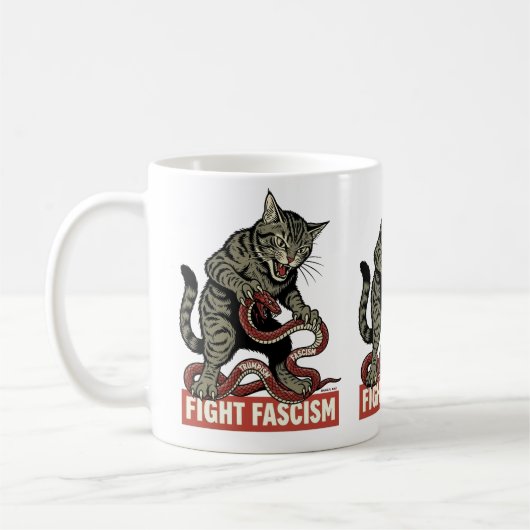 Mug Banzai Kat Fight Fascism (Gauche)