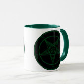 Mug Baphomet en vert (Devant droit)