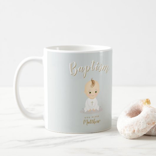 Mug Baptême Baby Boy (Avec donut)