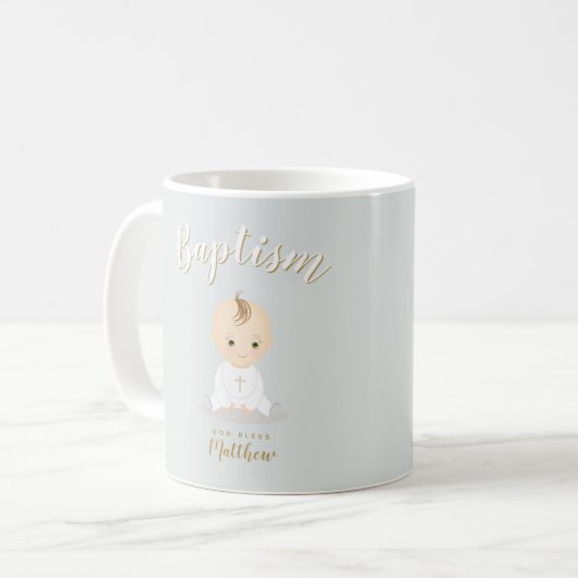 Mug Baptême Baby Boy (Devant gauche)
