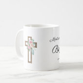 Mug Baptême de la croix florale (Devant gauche)