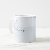 Mug Baptême garçon aquarelle bleue (Devant gauche)