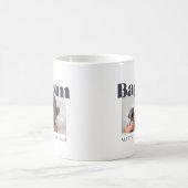 Mug Baptême Moderne Gras Simple Merci Photo (Centre)