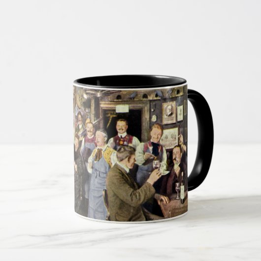 Mug Bar à l'ancienne avec des célébrations populaires, (Devant droit)