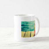 Mug Bar de piscine à coucher de soleil rétro (Devant droit)