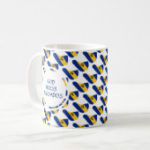 Mug BARBADOS Drapeau Patriotique Personnalisé Monogram (Devant gauche)