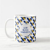Mug BARBADOS Drapeau Patriotique Personnalisé Monogram (Gauche)