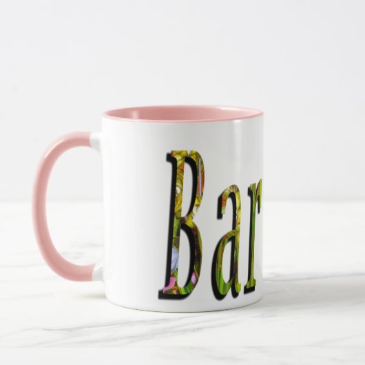 Mug Barbara, Girls Name Logo, (Gauche)