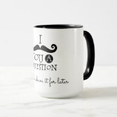 Mug Barbe noire et blanche Humour (Devant droit)