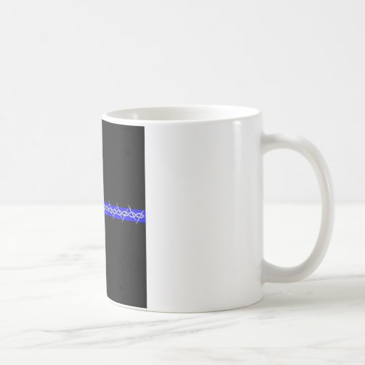 Mug Barbelé Blue Line de corrections (Droite)