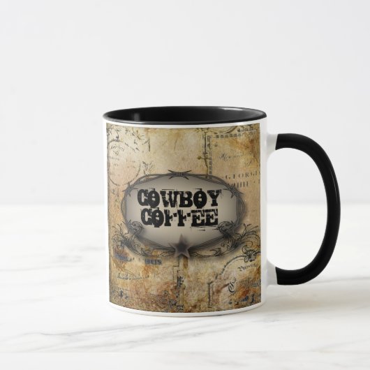 Mug barbelé rustique western country cowboy mariage (Droite)