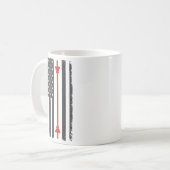 Mug Barbell American Flag Gym Workout Tee Usa Motivati (Devant gauche)