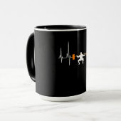 Mug Barbell Weightlifting Heartbeat (Devant gauche)