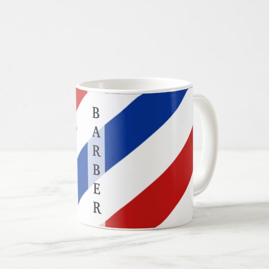 Mug Barber Shop Pole Coiffeur Moderne (Devant droit)