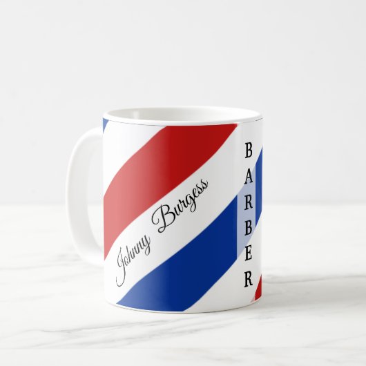 Mug Barber Shop Pole Coiffeur Moderne (Devant gauche)