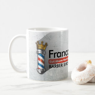 Mug Barber Shop Royal Couronne Barber Pole Salon des c