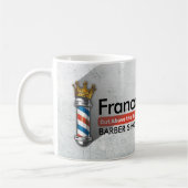 Mug Barber Shop Royal Couronne Barber Pole Salon des c (Gauche)