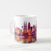 Mug Barcelona Espagne Skyline (Devant gauche)