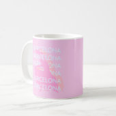Mug Barcelona Travel Art, Espagne, Pastel, Rose (Devant gauche)