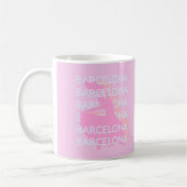 Mug Barcelona Travel Art, Espagne, Pastel, Rose (Gauche)