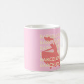Mug Barcelone Art Voyage, Rose, Pastel (Devant droit)
