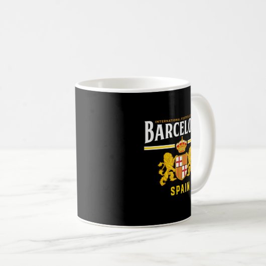 Mug Barcelone Catalogne Espagne Barcelone Espana Footb (Devant droit)