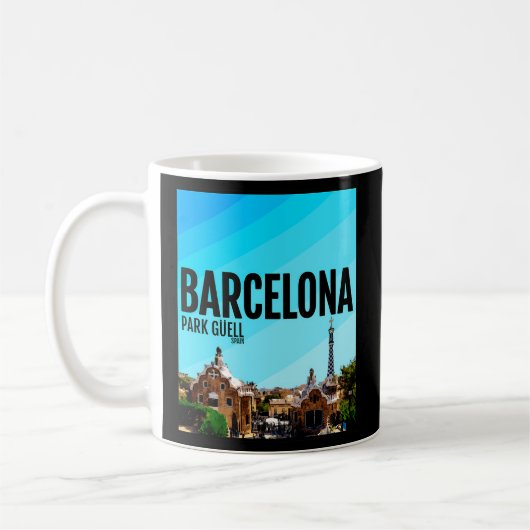 Mug Barcelone City Espagne Parc Guell Barca (Gauche)