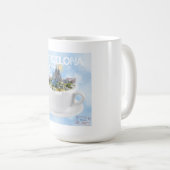 Mug Barcelone dans un Teacup - Sagrada Familia Skyline (Devant droit)