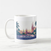 Mug Barcelone Espagne Cathédrale de Barcelone Voyage (Gauche)
