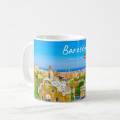 Mug Barcelone, Espagne - Parc Guell Mosaïque Gaudi (Devant gauche)