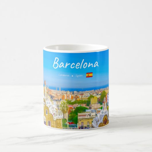 Mug Barcelone, Espagne - Parc Guell Mosaïque Gaudi (Centre)