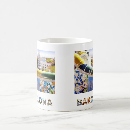 Mug Barcelone Espagne Parc Guell Travel Photo (Centre)