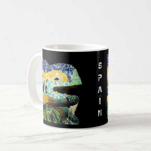Mug Barcelone, Gaudi - lézard, Espagne (Devant gauche)