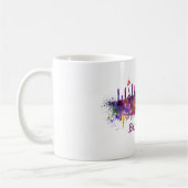Mug Barcelone skyline in watercolor (Gauche)